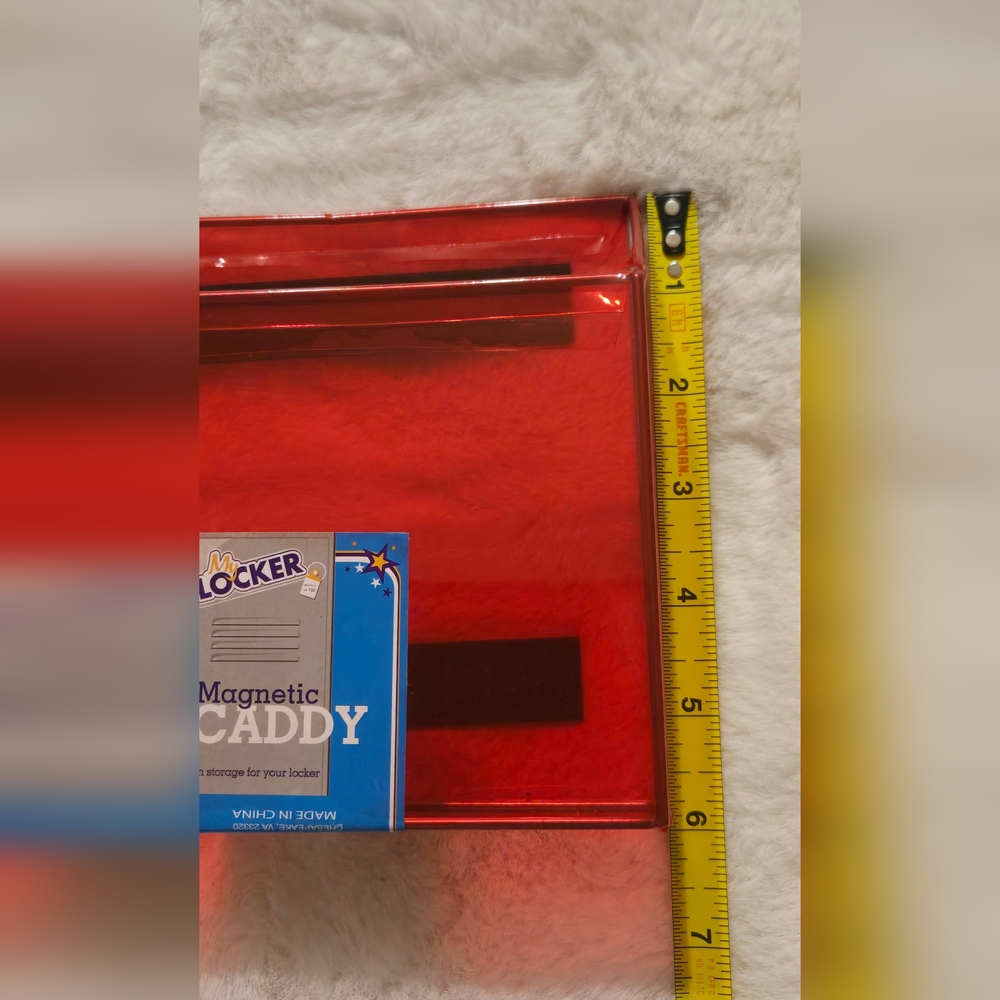 My Locker Magnetic Caddy Red Vintage New Old Stock - Picture 13 of 14